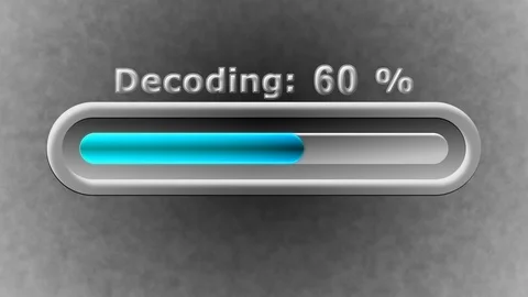 Process of Decoding in the screen. 4K Resolution. Prores 4444. Illustration. Video stock 105466881