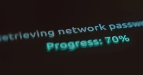 Process of Decrypting data, Retrieving network password, bypassing security Stock Footage 323367297