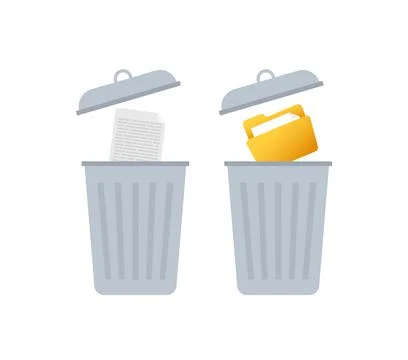 Process Delete file in paper. Remove document. Vector stock illustration. Stock Illustration