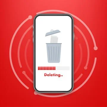 Process Delete file in paper. Remove document. Vector stock illustration. Stock Illustration