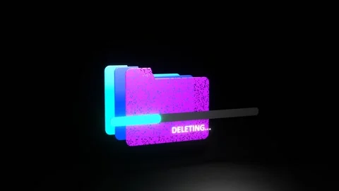 The process of deleting data. Cleaning up the hard drive. Stock Footage 247911830