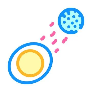 Process describing ebb and flow color icon vector illustration Stock Illustration