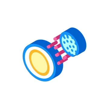 Process describing ebb and flow isometric icon vector illustration Stock Illustration