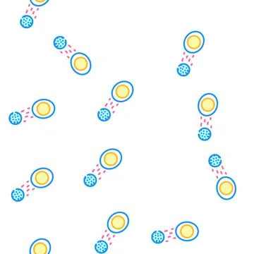 Process describing ebb and flow vector seamless pattern Stock Illustration