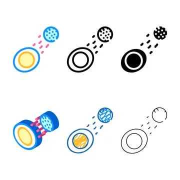 Process describing ebb and variants flow color icon vector Stock Illustration