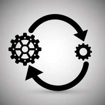 Process design. strategy and technology concept Stock Illustration