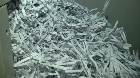 The process of destruction of paper documents on an industrial shredder Stock Footage 105133142