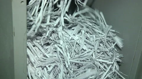 The process of destruction of paper documents on an industrial shredder Stock-Footage 105133651
