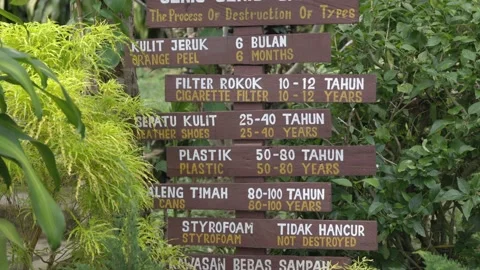 The process of Destructions of types Sign in Bukit Lawang Stock Footage 220332264