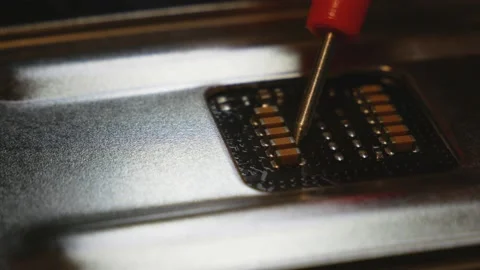 The process of determining a breakdown on the motherboard of a personal computer Stock Footage 143161778