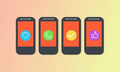 The process of developing a mobile application concept vector flat illustrati Stockillustratie