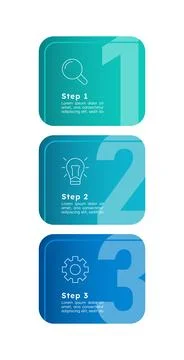 Process development infographic 3 steps イラスト素材