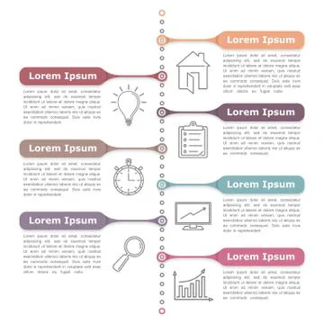 Process Diagram Template Illustrazione stock