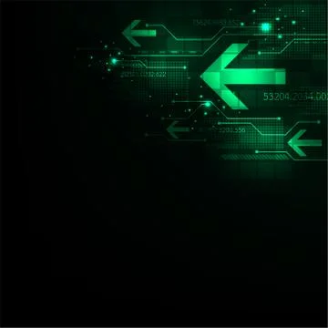 The process of digital data into the future. Stock-Illustration