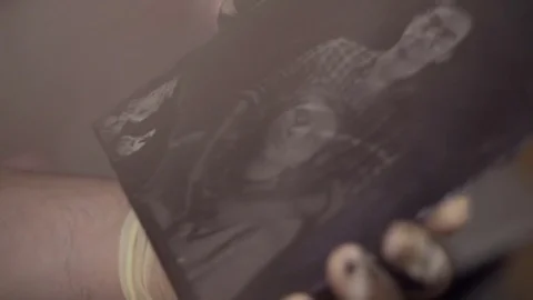 Process displays a photo close-up Stock Footage 71585054