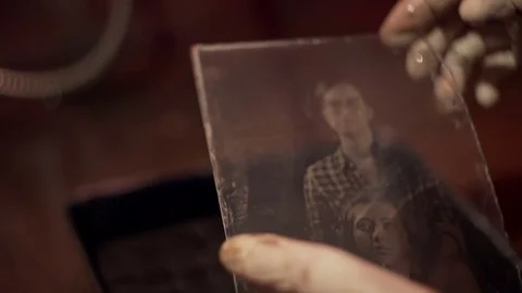 Process displays a photo close-up Stock Footage 71587233