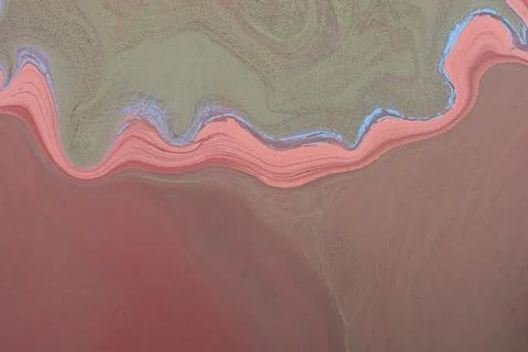 Process of dissolving acrylic paint into water. Amazing abstract background Stock Illustration