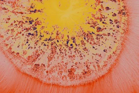 Process of dissolving acrylic paint into water. Amazing abstract background Stock Illustration