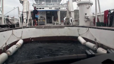 Process of dive submarine underwater in Pacific Ocean . Inside view. Stock Footage 72548225