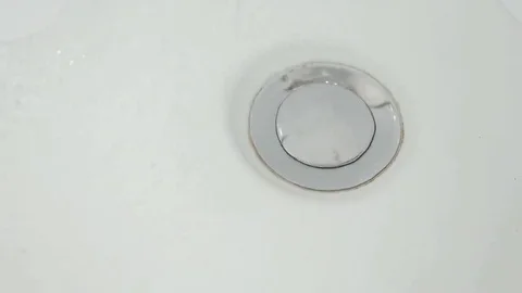The process of draining water in the bathroom Stock-Footage 69105060