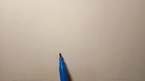 The process of drawing a cartoon tropical landscape Stock Footage 106406403