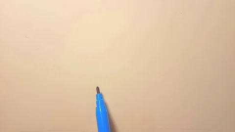 The process of drawing a cartoon tropical landscape Stock Footage 106406405