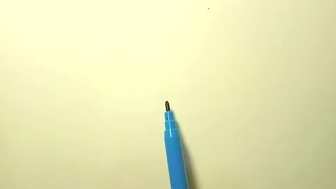 The process of drawing a cartoon tropical landscape Stock Footage 106406432