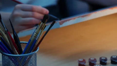 The process of drawing . Stock Footage 229376492