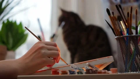 The process of drawing . Stock Footage 229376500