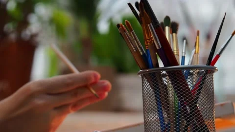 The process of drawing . Stock Footage 229376503