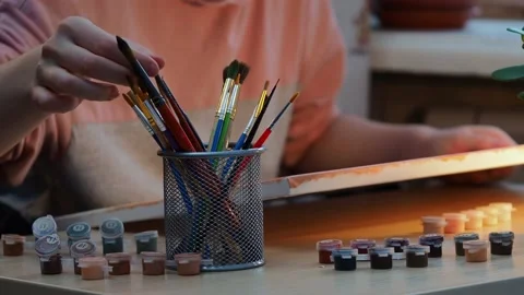 The process of drawing . Stock Footage 229376509