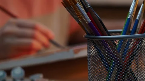 The process of drawing . Stock Footage 229376519