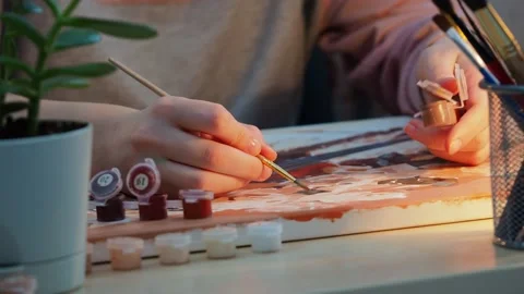 The process of drawing . Stock Footage 229488552