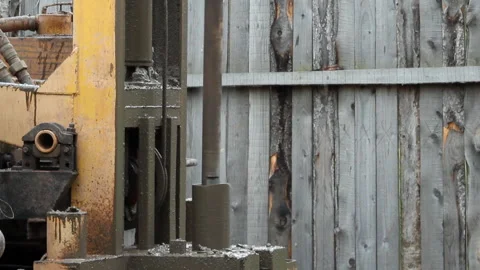 The process of drilling an artesian well. Stock Footage 132261708