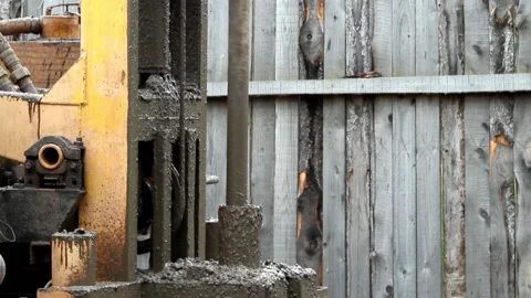 The process of drilling an artesian well. Stock Footage 132643573