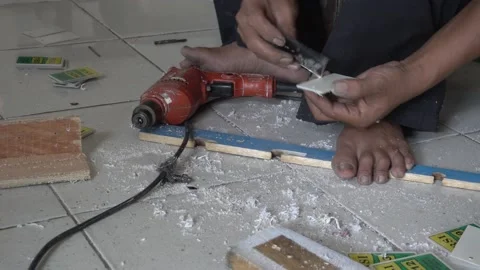 The Process of Drilling Souvenirs Stock Footage 219928169