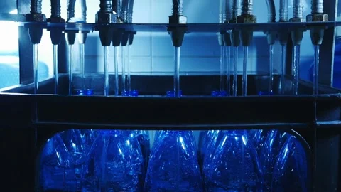 Process of drinking water production in drinking water plants Stock Footage 142369705