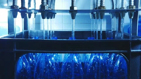 Process of drinking water production in drinking water plants Stock Footage 142369718