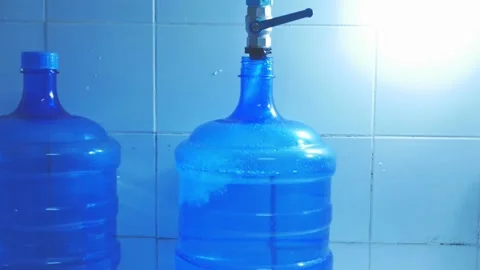 Process of drinking water production in drinking water plants Stock Footage 142369735