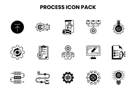 Process DuoTone Scalable Icons Pack Stock-Illustration