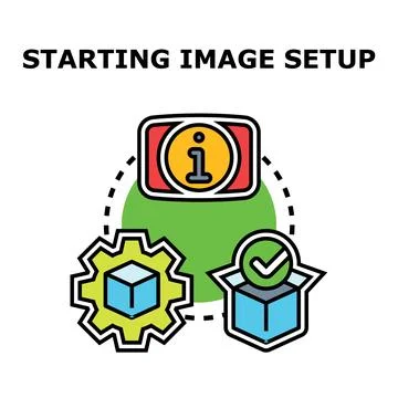 Process execution and successful setup operations concept Illustrazione stock