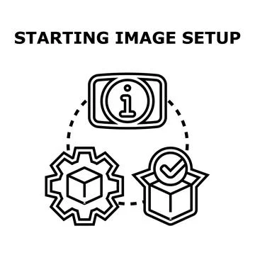 Process execution and successful setup operations concept Stock Illustration