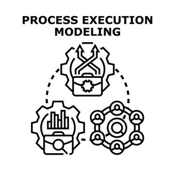 Process execution modeling management and strategic planning Stock Illustration