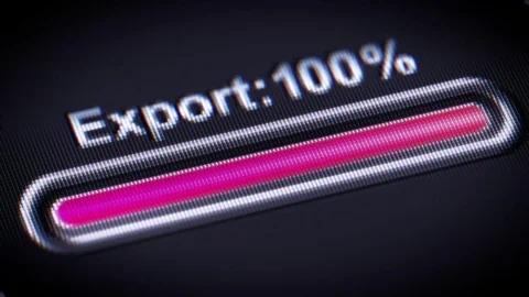 Process of Export on a screen. Stock Footage 73830714