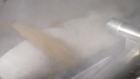 Process of fermentation and filtration of beer inside the vat Stock Footage 127698108