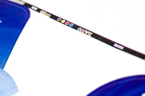 A process field along the edge of the printed material with colorfulness Stock Photos