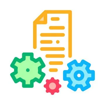 Process of financial audit color icon vector illustration Stock Illustration