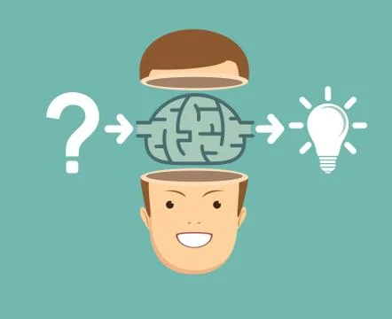 The process of finding a solution Stock Illustration