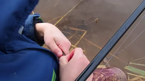 The process of fishing. Stock Footage 194914331