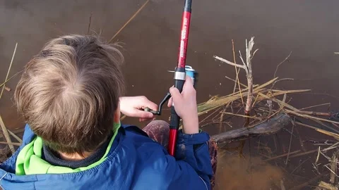 The process of fishing. Stock Footage 194914359